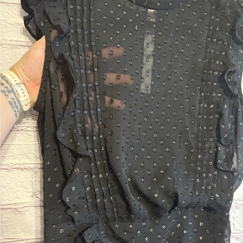 Express Polka Dot Ruffle Mini Dress - Picture 5 of 11